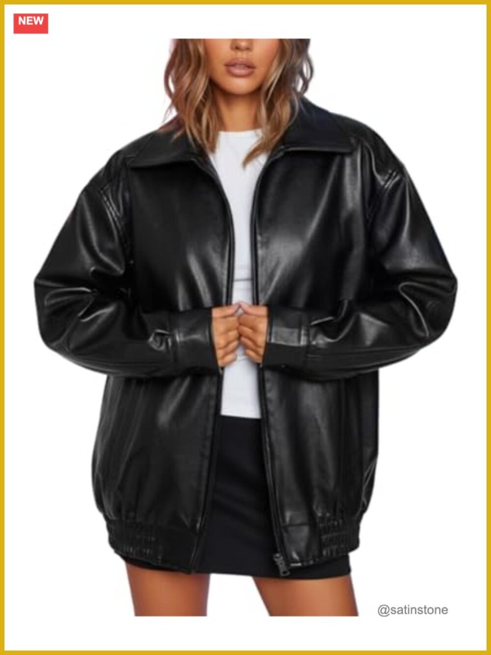 Oversized 100% Lambskin Leather Motorcycle Jacket Plus Size
